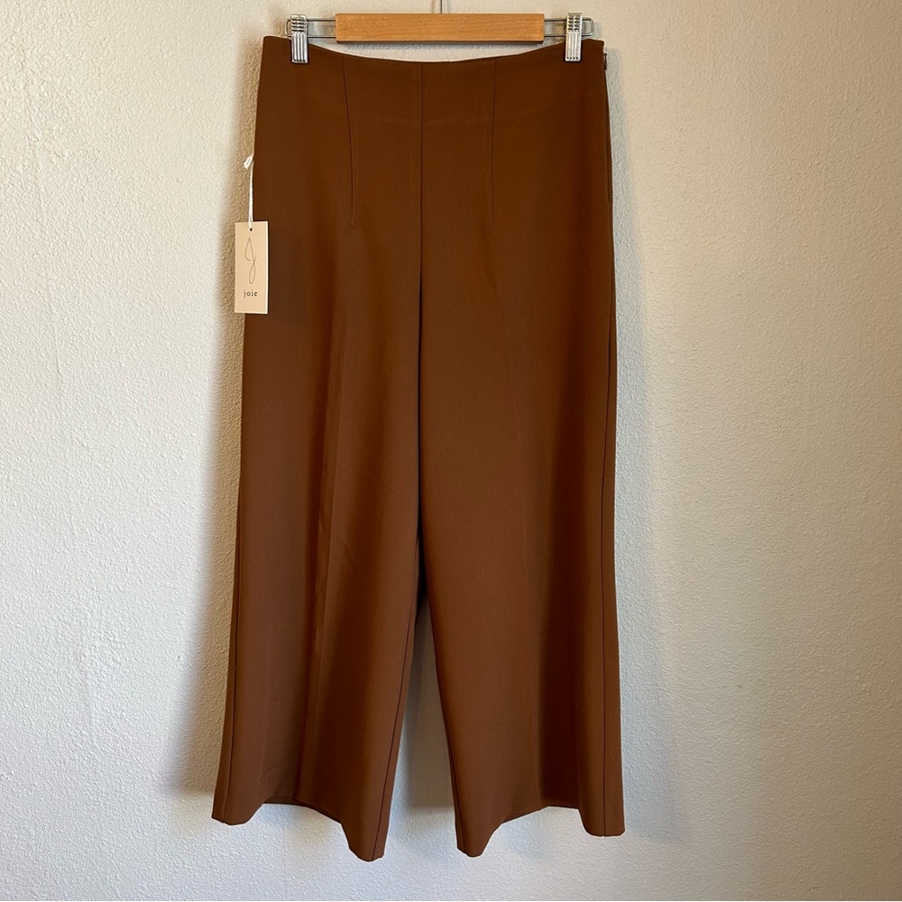 JOIE | BROWN WIDE LEG CROPPED DRESS PANTS SIZE 6 NWT HIGH RISE